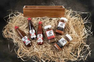 BBQ sauce and spice box