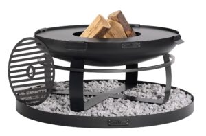 Fire Bowl VIKING with grill plate and decorative stone base